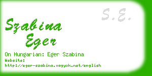 szabina eger business card